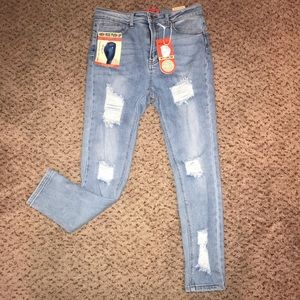 Wax Jeans Distressed Skinny & Buttlifting
